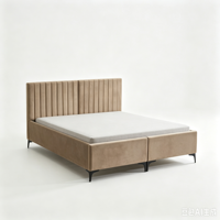 Ensemble de meubles de chambre à coucher de style européen 2026 : Lit king-size de luxe, lit king-size moderne avec cadre de lit double rembourré