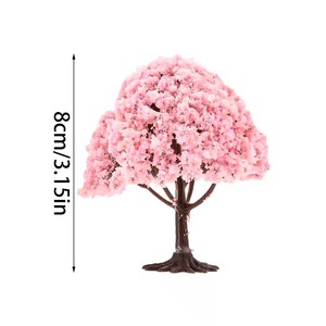 1 unidad de árboles de cerezo en flor, modelo de árbol floral para paisajes de trenes a escala, arquitectura, manualidades de mesa de arena DIY y adornos de paisajes para construcción - Product Image 3