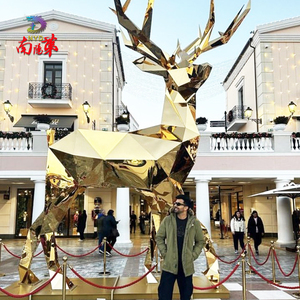 Sculpture de cerf de Noël 3D, décorations de Noël imperméables pour l'intérieur ou l'extérieur, matériau acrylique, renne, affichage en <span class=keywords><strong>centre</strong></span> commercial - Product Image 3