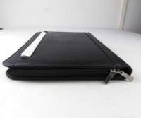 Porte-documents en cuir pour réunions, classeur de présentation OEM A4, porte-fichiers personnalisé avec logo en relief