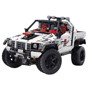 Khuôn Vua 18005 Tùy Chỉnh Pick-up 4*4 Đồ Chơi Gạch 2027Pcs + Xây Dựng Mô Hình MOC-2412 Bạc Flagship Off-Road Xe - Product Image 1