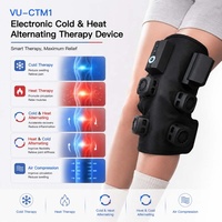 Attelle de Genou Portable Thérapeutique Chaud/Froid avec Massage par Compression d'Air pour la Récupération Sportive et le Soulagement de la Douleur