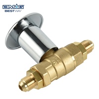 Vanne à boisseau manuelle BMAG DN15-DN25 1/2"-1" pour barbecue, foyer, friteuse à gaz, allume-feu avec raccord