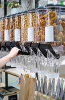 Distributeur de nourriture en vrac sans BPA, distributeur de bonbons et de céréales, distributeur de nourriture sèche mural pour l'affichage en supermarché