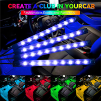 Lampe de pied LED RVB 12V pour intérieur de voiture Lumières d'ambiance décoratives Télécommande Application vocale Autres accessoires d'éclairage de voiture