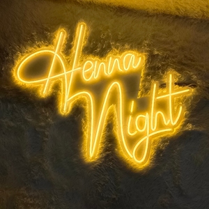 Lumière néon acrylique LED Henna <span class=keywords><strong>Night</strong></span> pour la décoration d'ambiance de mariage avec des options personnalisables - Product Image 3