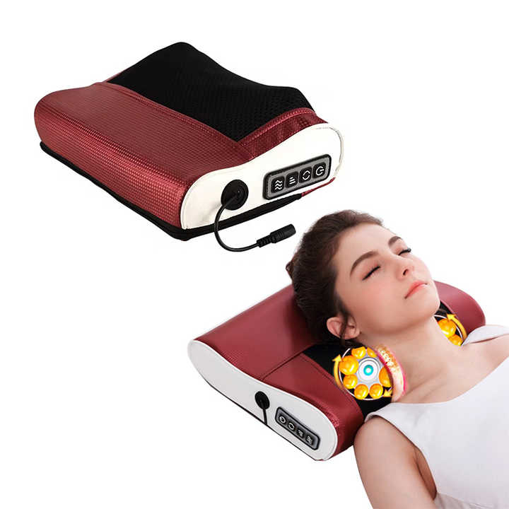 Massage cervical personnalisable soutien du cou en mousse à mémoire de forme oreiller de sommeil couverture amovible redressage masseur de tête