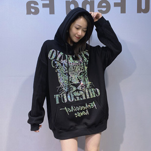 Sweat-shirt à <span class=keywords><strong>capuche</strong></span> de marque tendance, respirant, en <span class=keywords><strong>polaire</strong></span> épaisse, pour l'automne et l'hiver, sport, décontracté, ample, grande taille, haut 0609 - Product Image 4