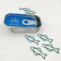 Petite boîte en fer blanc avec anneau de traction, rectangulaire, facile à ouvrir, réutilisable, style sardine