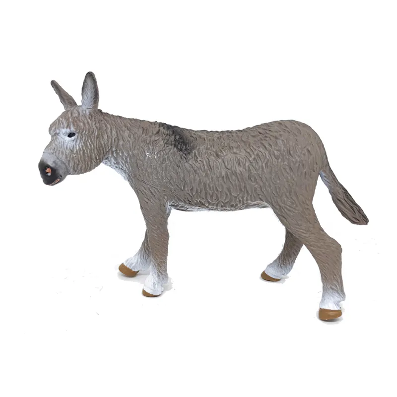 Simulação de brinquedo de educação infantil mini modelo burro animal sólido