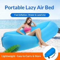 Canapé gonflable d'extérieur de style TikTok, portable et pliable, avec revêtement en polyester et conception gonflable