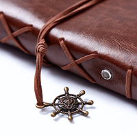 Cahiers de poche A6/A7 de style pirate européen Classeur à journaux en cuir PU personnalisé avec papier vélin