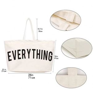 DLBZ Sac fourre-tout en toile personnalisé, grande capacité, écologique, de haute qualité, pour usage quotidien, portable, ouvert, idéal pour l'été – Vente en gros - Product Image 4