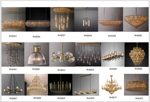 Lámpara de Techo de Cristal de Diseño Contemporáneo Personalizada Jiyuanlux, Lámpara Colgante LED de Vidrio Moderna y Lujosa para Sala de Estar, Estilo Francés Vintage - Product Image 5