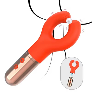 Venta directa de fábrica de juguetes sexuales de alta calidad: vibrador de silicona suave para adultos, masajeador de pezones y pene artificial. - Product Image 1