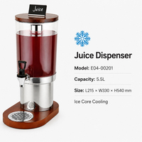 Distributeur de jus froid 5,5 L avec cœur de refroidissement pour service de boissons en buffet d'hôtel