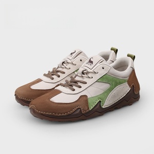 Zapatillas Deportivas de Mujer con Cordones de Cuero, Entresuela de EVA, Punta Plana, Suela Suave, Ligeras, Transpirables, Diseño de Color Mixto - Product Image 2