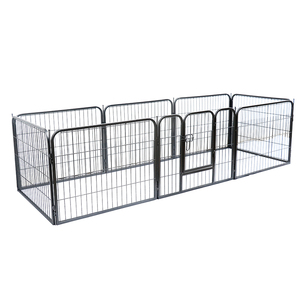 Venta al por mayor de fábrica Corralito de alta resistencia Tubo cuadrado grueso Alambre Valla plegable para mascotas Venta caliente Cercas para gatos Perrera Ejercicio playPens - Product Image 1