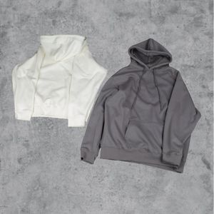 Sudaderas con capucha sueltas desgastadas de gran tamaño en blanco con lavado ácido de 400GSM, ropa de calle, jersey liso, Sudadera con capucha, fabricantes de ropa para hombre - Product Image 3
