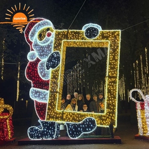 Structure de décoration de Noël extérieure personnalisée pour centre commercial et plaza commerciale, avec cadre photo LED pour boîte cadeau du <span class=keywords><strong>Nouvel</strong></span> <span class=keywords><strong>An</strong></span> - Product Image 2