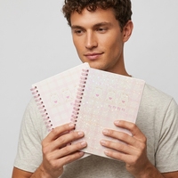 Carnet de composition à feuilles mobiles personnalisable et gaufré, cahiers créatifs portables pour étudiants, livre d'autocollants réutilisable pour les devoirs