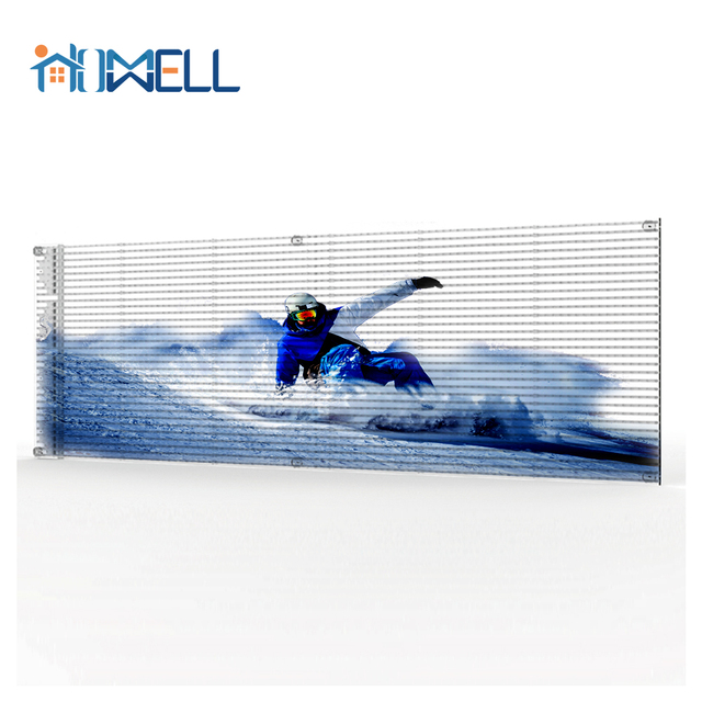 Led Crystal Film Screen the Lightest Thinnest and Easiest LED Video P16mm Stick on Window Glass With