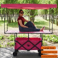 Table de levage pliable en acier épaissi, nouvelle et agrandie, pour camping, marché nocturne et stands de vente ambulante