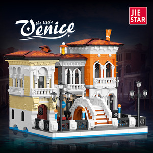 Blocs de construction de luxe Venise : 2926 pièces, modèle d'architecture modulaire de maison de canal européenne pour décoration de bureau et collection - Product Image 2