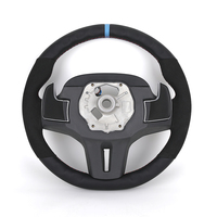 Volant semi-couvert avec garniture en carbone brillant pour BMW G11 G20 G30 M2 G87 M3 G80 G81 M4 G42 G82 M5 F90 G05 G06 X3M F97