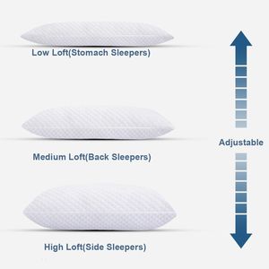 Oreiller en mousse à mémoire de forme moderne et parfait avec housse extérieure en bambou doux pour la santé du cou et un sommeil écologique - Product Image 4