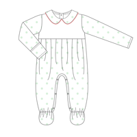 Tenue de rentrée à la maison pour bébé fille personnalisée avec monogramme, combinaison classique blanche à pois roses et ensemble chapeau assorti