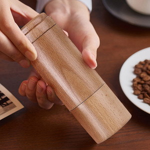 Moulin à café manuel Lbeans en bois, à manivelle réglable, pour usage domestique, style rétro - Product Image 3