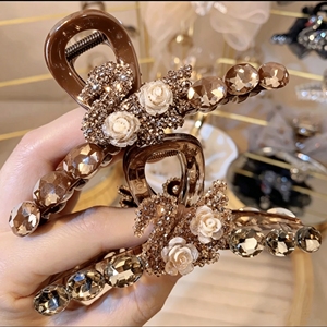 Pince à Cheveux Champagne Luxe Léger et Élégant, Design Simple et Original, en Acrylique pour Femme, Accessoire de Mode Tendance, Vente Chaude - Product Image 1