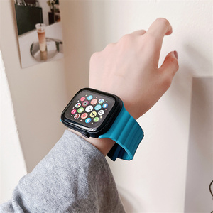 Correa de silicona para reloj inteligente, banda de goma para Apple <span class=keywords><strong>iWatch</strong></span> 7, <span class=keywords><strong>8</strong></span> SE, 38MM, 40MM, 42MM, 44MM, 20MM, 22MM, <span class=keywords><strong>precio</strong></span> al por mayor - Product Image 2