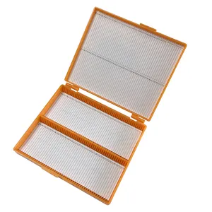 Hot Sale Disposable Glass Slide Microscope Sliding Box Lab 100 Pcs Microscope Slide Box