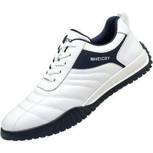 Mheicdy Men Round Toe White Synthetic <b>Leather</b> <b>Sneakers</b> Spring Anti Slip Rubber Outsole EVA Midsole Outdoor Hiking Shoes - Product Image 5