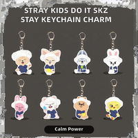 Porte-clés photo numérique XQ KPOP Idol Stray Kids DO IT SKZ STAY en acrylique, tendance mode, rectangulaire, cadeau promotionnel
