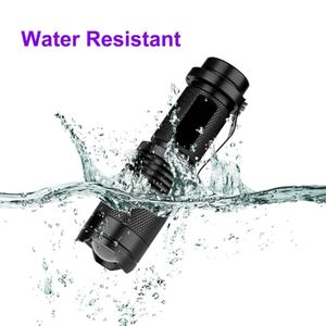 Mini linterna UV de bolsillo con zoom, antorcha ultravioleta, 365nm, luz negra, dinero, comprobación de orina <span class=keywords><strong>para</strong></span> mascotas, uso Industrial, batería AA - Product Image 3