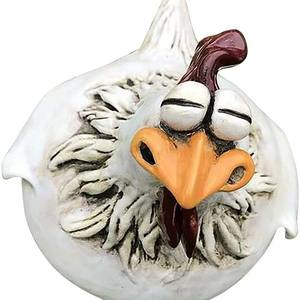Decoración de jardín familiar, escultura de barandilla de granja al aire libre, pollo de ojos grandes, adornos creativos, tentáculos, accesorios de jardín - Product Image 3