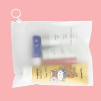 Sacs à fond plat en PE mat avec fermeture éclair à languette, personnalisables, pour le rangement de cosmétiques en voyage et en déplacement professionnel, en stock