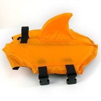 Maillot de bain pour chien avec aileron de requin, gilet de sauvetage pour animaux de compagnie, veste flottante avec poignée de flottabilité et de sauvetage, costume de bain pour chien de taille moyenne et grande