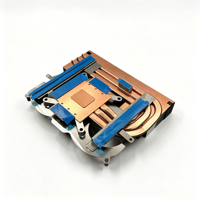 Refroidisseur de processeur pour mini PC 125W avec 3 caloducs en cuivre, base en cuivre, ailettes en aluminium, kit double ventilateur 1225 8020, roulement FDM