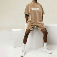 T-shirts personnalisés en gros pour hommes, 3D gaufrés, 260 GSM, coupe oversize, style streetwear, surface gaufrée, en coton uni vierge