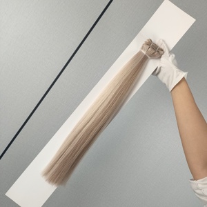 ผมต่อแบบ Infinity Weft ของ Jasminebeauty ผลิตจากผมแท้ 100% ของรัสเซีย แบบ Remy  ถักสองชั้น  แบบใหม่  ต่อผมด้วยเครื่องจักร  ผมแท้จากรัสเซีย - Product Image 1