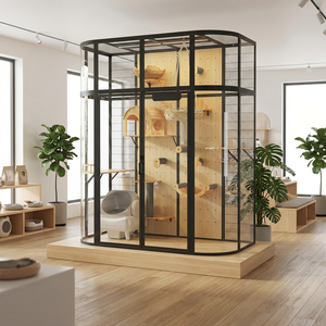Vente en gros de meubles et accessoires pour animaux de compagnie : Villa pour chat en bois massif, Tour multifonction pour chat, Condo pour chat, Maisonnette pour chat, pour <span class=keywords><strong>l</strong></span>'intérieur et les magasins d'animaux - Product Image 5
