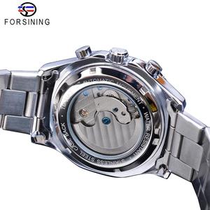 Montre mécanique pour homme Forsining, tourbillon, phase de lune, date, automatique, sport, acier inoxydable, montre-bracelet, Reloj Hombres - Product Image 4