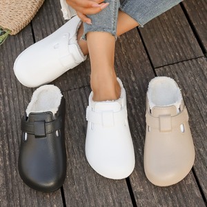 Indoor &amp; Outdoor Winter Warm Fur Lining EVA <strong>Clogs</strong> Waterproof Nurse <strong>Clogs</strong> Anti-slip Plush slippers Fleece <strong>Lined</strong> <strong>Clogs</strong> - Product Image 1