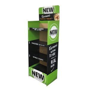 Custom Foldable Supermarket Recycled Cardboard Food <b>Drinks</b> Shelves Carton Candy Display Rack Store Floor POS for Display <b>Stand</b> - Product Image 1