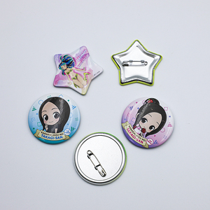 Wholesale Offset Printing Metal Tin Tinplate Different Shapes Sizes Custom Pattern Tin <b>Badge</b> Tinplate <b>Badge</b> <b>Pin</b> - Product Image 5