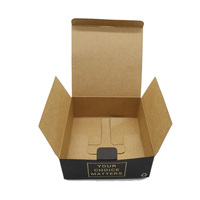 Boîtes d'emballage cadeau kraft personnalisées sous-verres en papier kraft brun avec impression à l'encre blanche Boîtes en carton kraft personnalisées